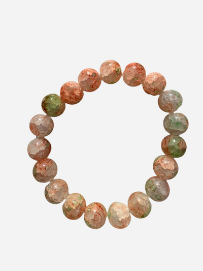 Andcopenhagen - Armbånd - Glas perler - Green/peach - Dagmar