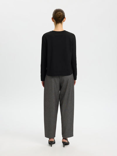 Selected Femme - Bluse - Black - Essential Boxy LS