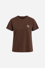 Anine Bing - T-shirt - Chocolate Brown - Shelley Tee Monogram