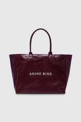 Anine Bing - Tote bag - Fig/Burgundy - Leo Coated Canvas Tote