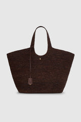 Anine Bing - Tote bag - dark Brown - Lili Tote Raffia