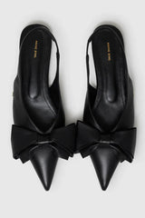 Anine Bing - Ballerina - Black - NINA SLINGBACK FLATS WITH BOW