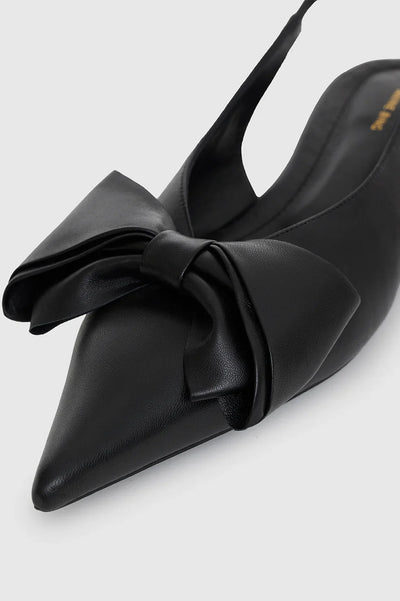 Anine Bing - Ballerina - Black - NINA SLINGBACK FLATS WITH BOW