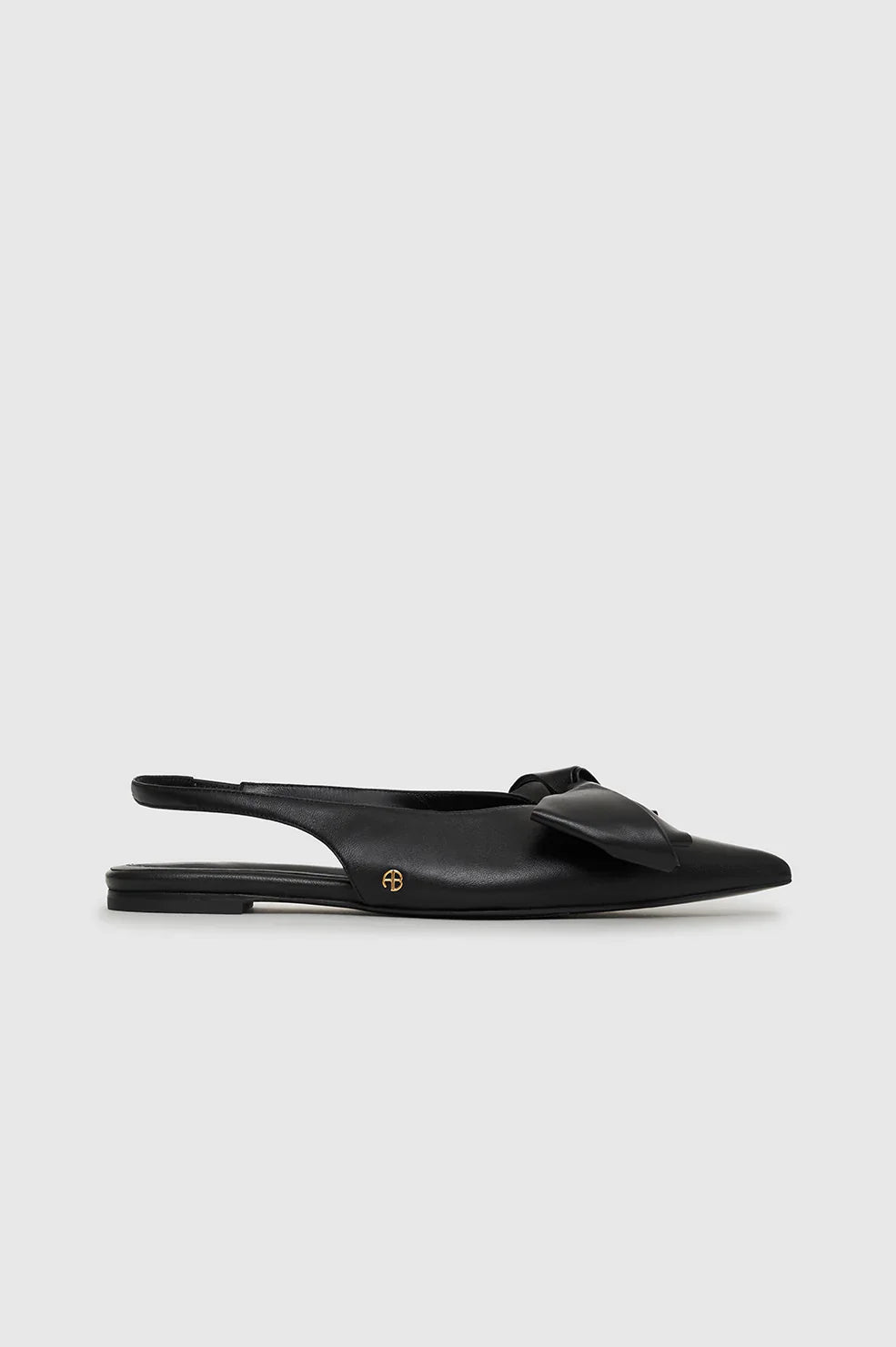 Anine Bing - Ballerina - Black - NINA SLINGBACK FLATS WITH BOW