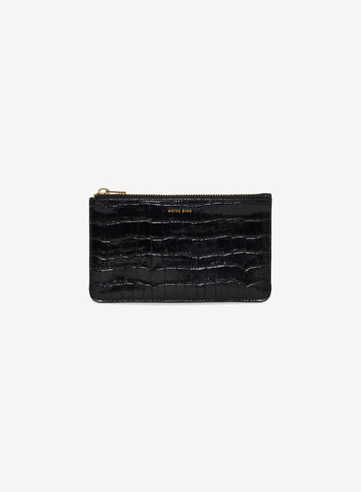 Anine Bing Elly Pouch Black Emblossed