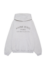 Anine Bing - Sweatshirt - Heather Grey - Harvey Sweatshirt Paris Stencil