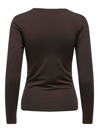 Only - Bluse - Brun - Lone Knot top