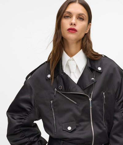 Karl Lagerfeld - Jakke - Sort - Biker Satin Bomber