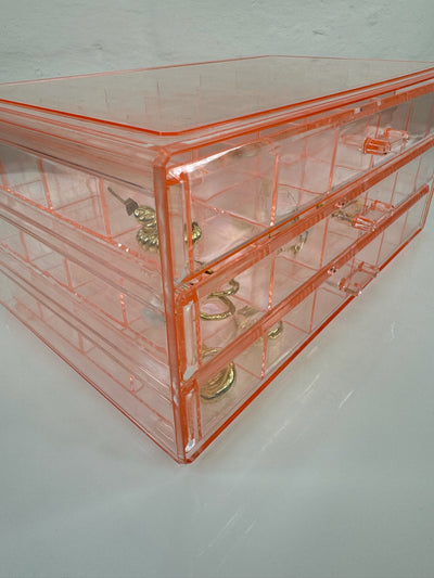 Andcopenhagen - Smykke organizer  - Lyserød - 3 skuffer - Plexiglas  - Sia