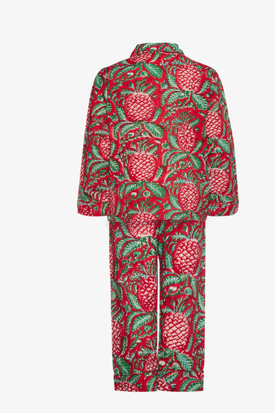 Sissel Edelbo - Nattøjssæt - Nuit pyjamas - Red pineapple -  sss