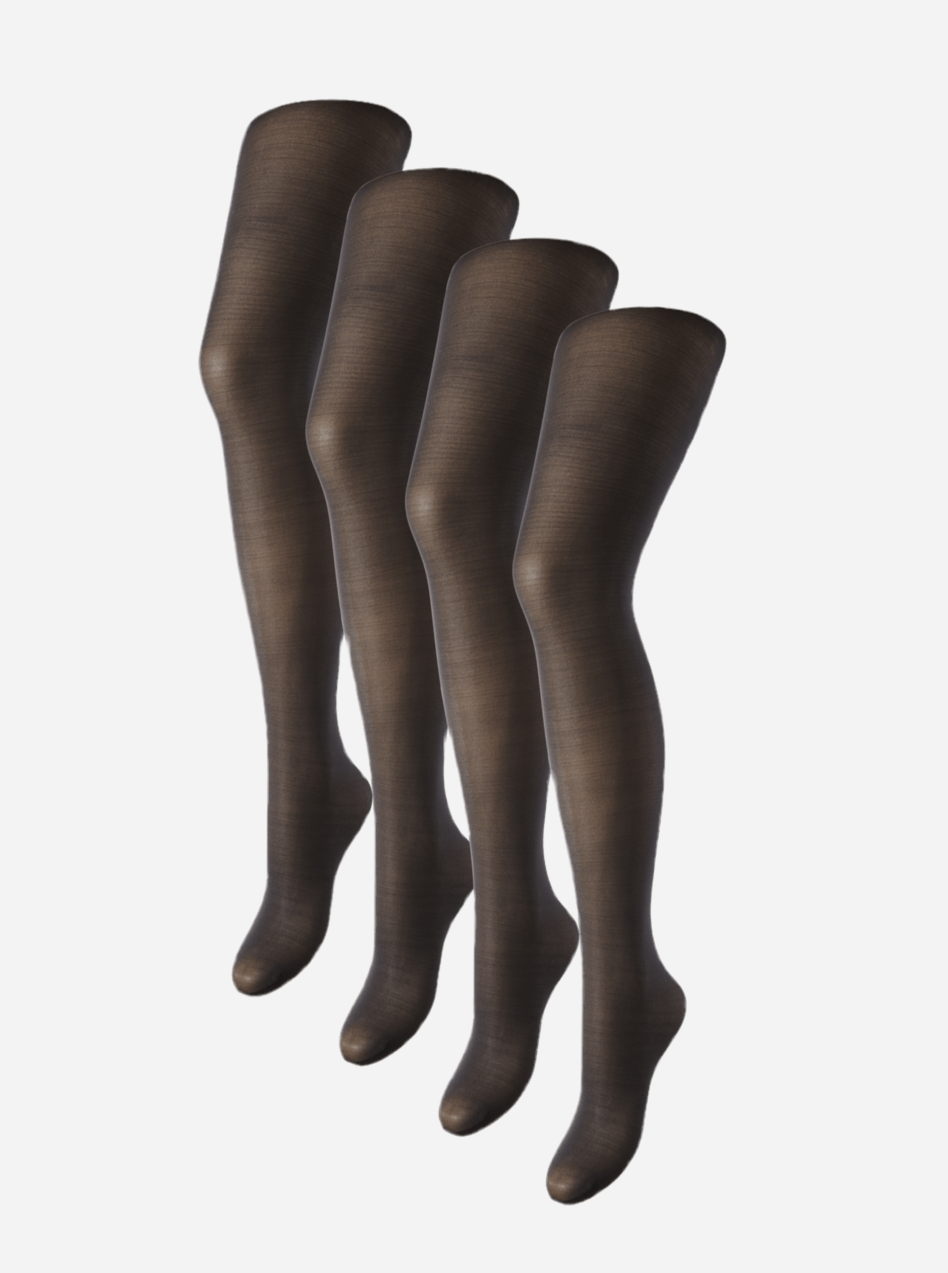 Nylonstrømpebukser - Sort - Nikoline 20 den 4 pack - Pieces