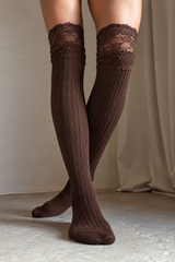 Andcopenhagen Basics - Høje strømper - Brun - Fauer