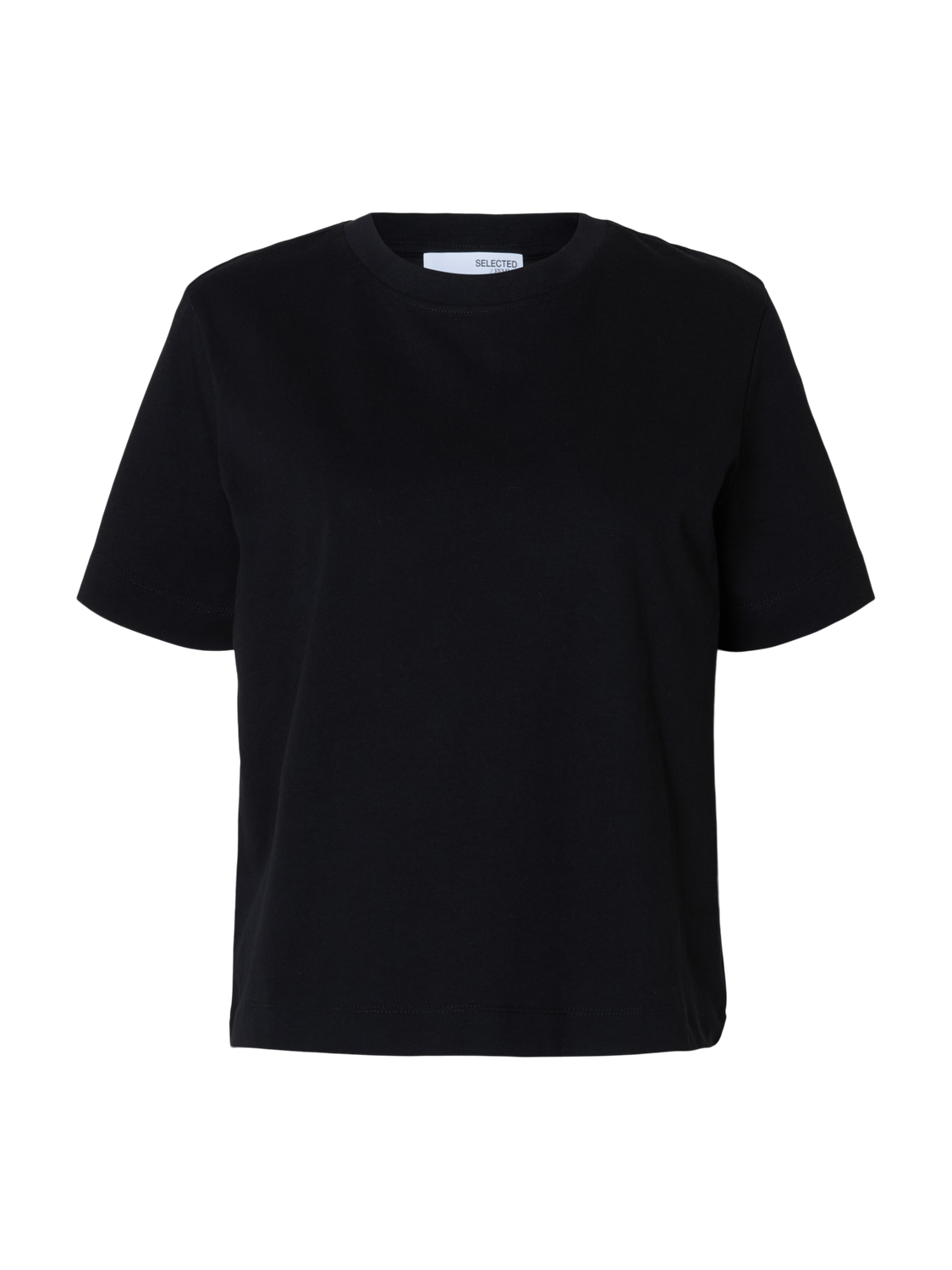 Black boxy black t-shirt - Selected Femme Essential