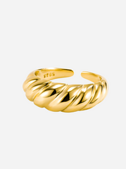 Andcopenhagen - Ring - 18 karat guldbelagt 925 sterlingsølv - Curly