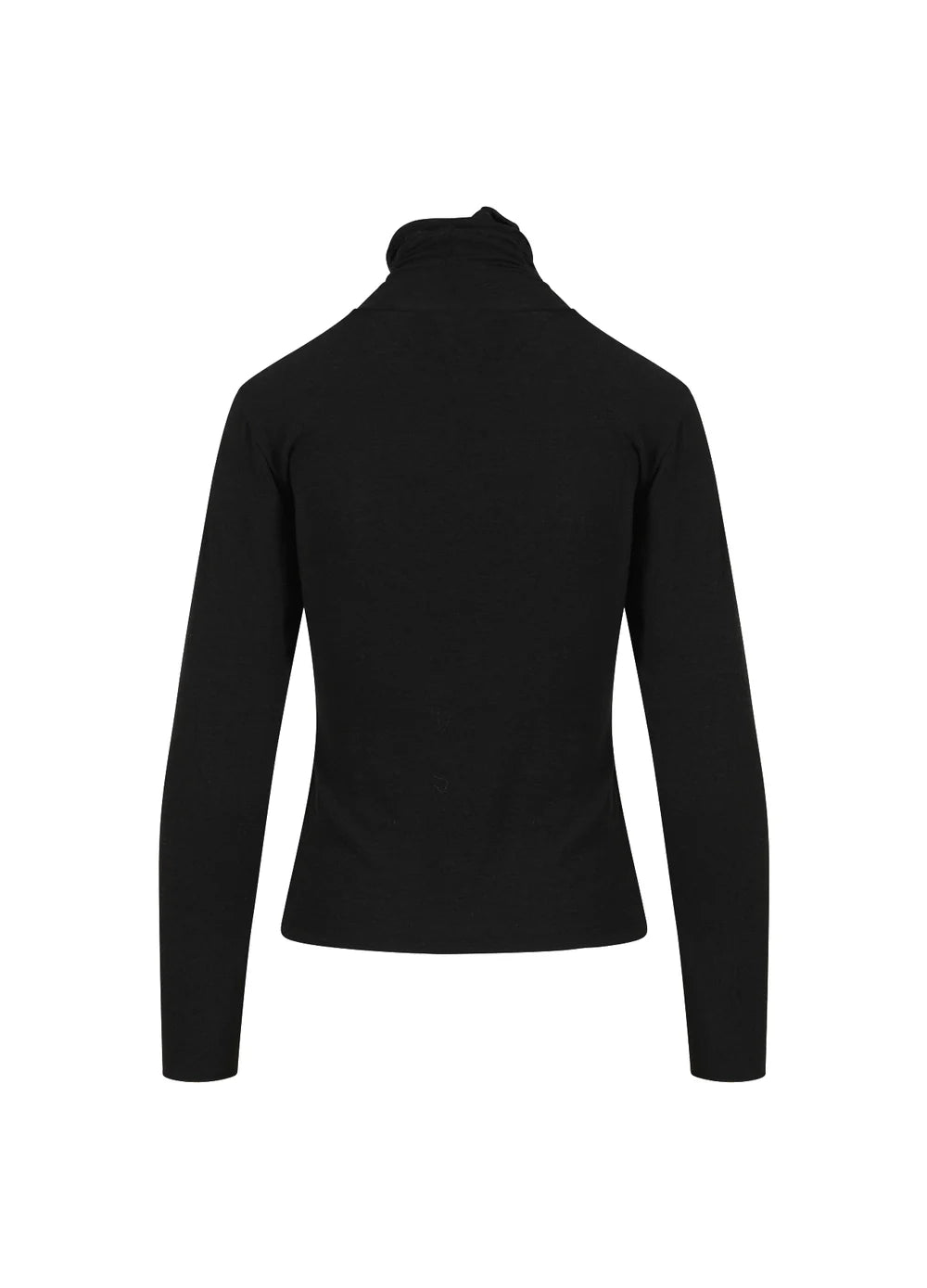 CC HEART - Turtleneck blouse - Wool - Black - Lana