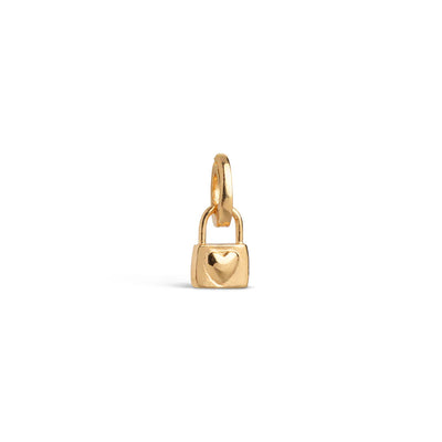 Enamel - Charm - Gold - Locked Love