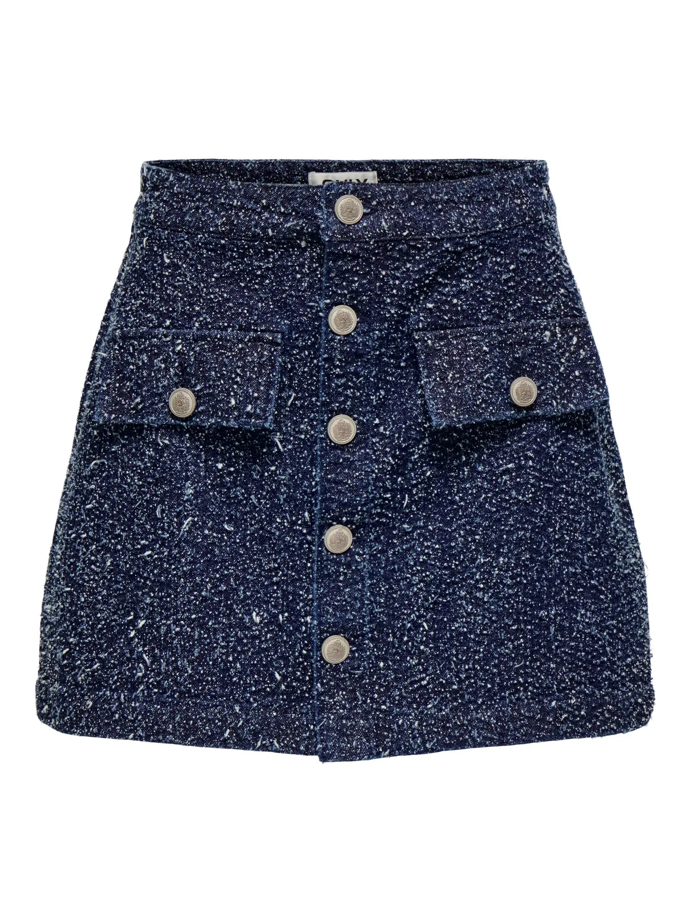 Only - Boucle Denim Nederdel - Dark Blue Denim - Aman