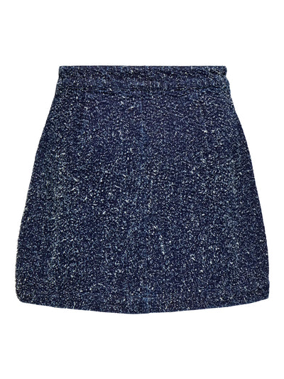Only - Boucle Denim Nederdel - Dark Blue Denim - Aman
