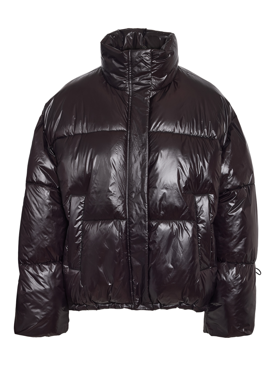 Noisy May - Puffer Jacket - Aubergine Black - Allie Shiny