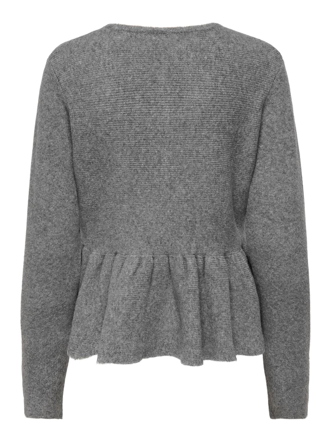 Only - Cardigan - Gray - Pirouette Ls Peplum
