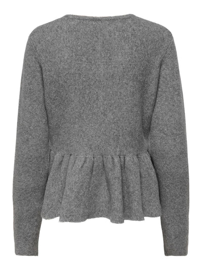 Only - Cardigan - Gray - Pirouette Ls Peplum
