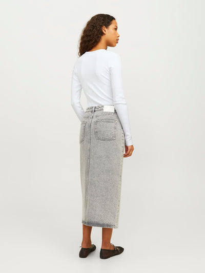 JJXX - Rib langærmet t-shirt - Hvid - Freya