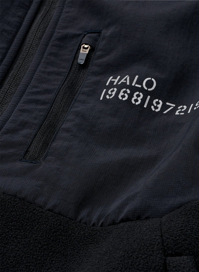 Halo Blocked Zip Fleece Black