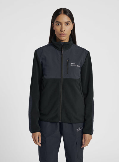 Halo Blocked Zip Fleece Black