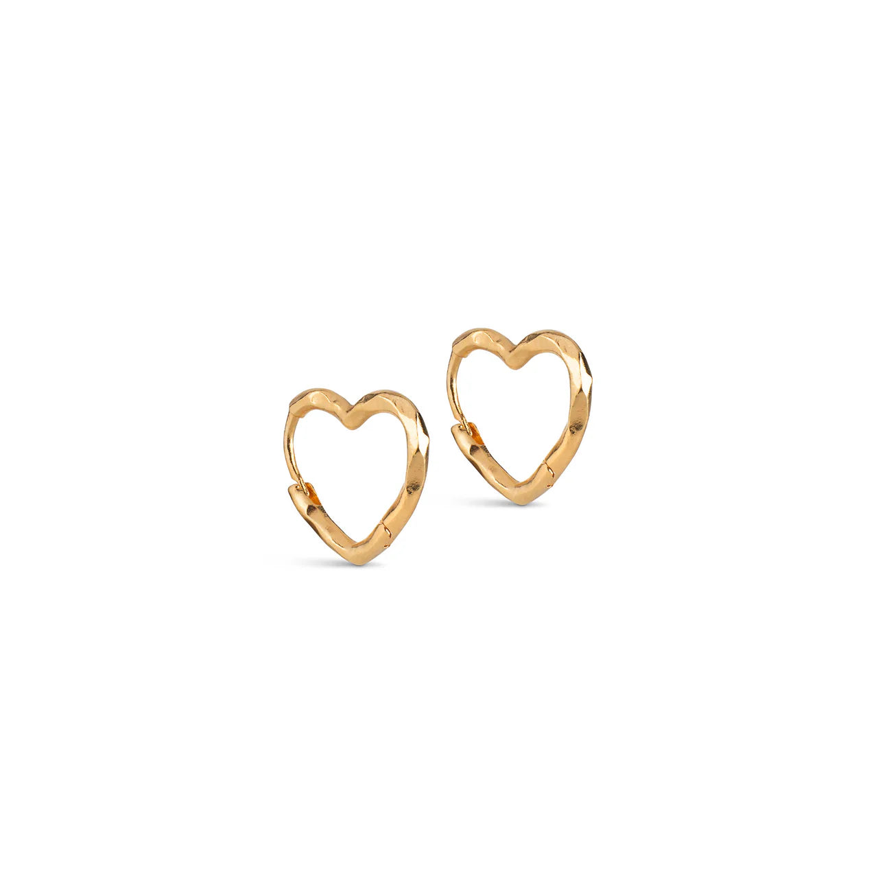 Enamel - Øreringe - Gold - Organic heart small