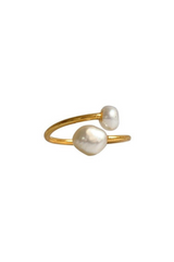 IBU Jewels  - Ring - Guld - Double Pearl RL