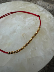 Andcopenhagen - Perlearmbånd - Rød/Guld - Fina