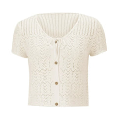 Sassy Copenhagen - Strikket top  - Hvid blonde - Ella