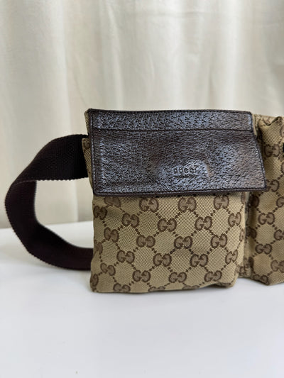 Gucci - Diamant canvas taske - Bælte/crossbody taske - Secondhand