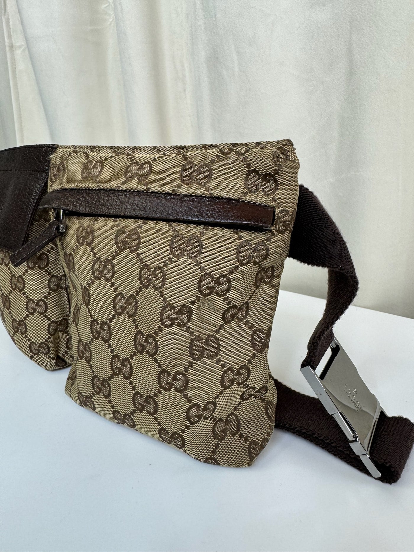 Gucci - Diamant canvas taske - Bælte/crossbody taske - Secondhand