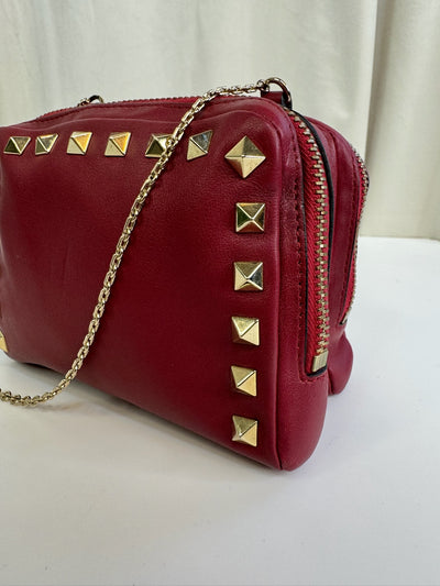 Valentino -  Garavani Rockstuds - Rød - Crossbody - Secondhand