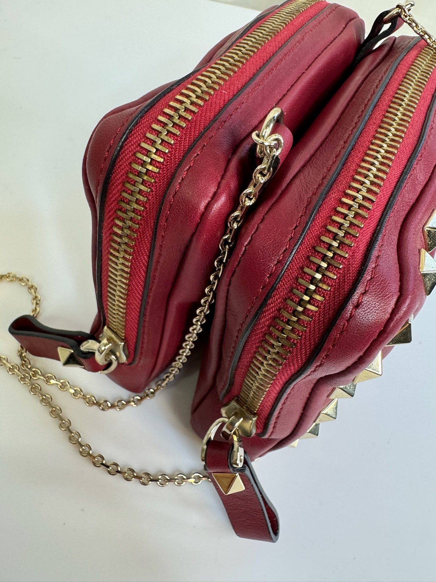 Valentino -  Garavani Rockstuds - Rød - Crossbody - Secondhand