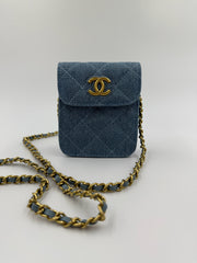 Chanel - Denim mini bag - Quilted flap - Secondhand