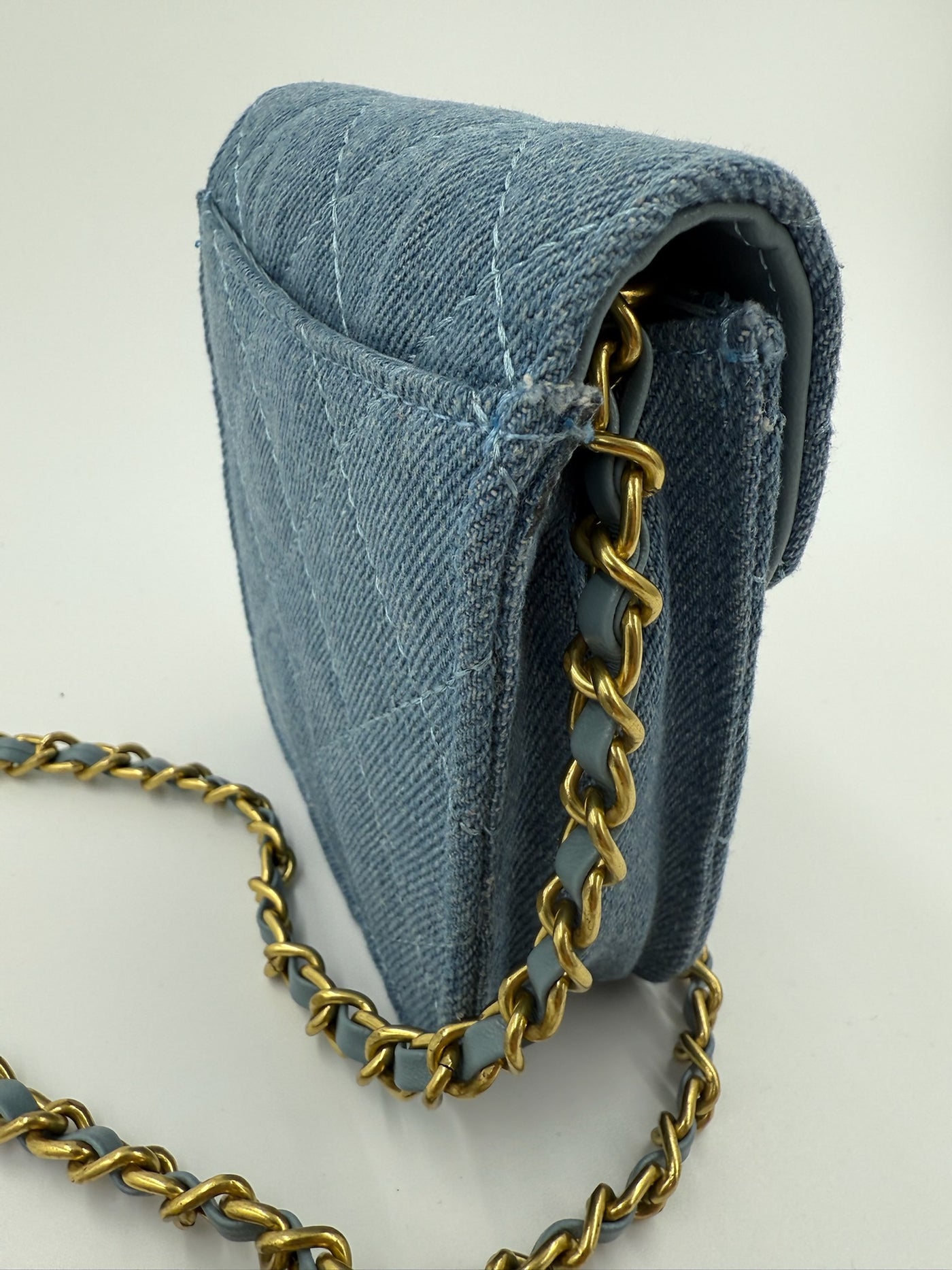 Chanel - Denim mini bag - Quilted flap - Secondhand