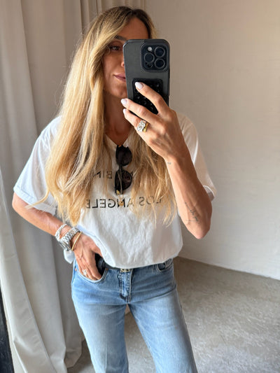 Anine Bing - Tshirt - Ivory - Rudy