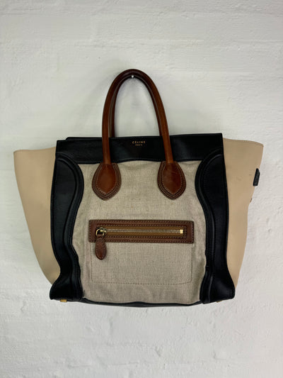 Celine - Phantom tricolor linen - shoulder bag - Secondhand