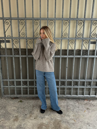 Selected Femme - Knitwear - Steel Gray - Gabriella High Neck