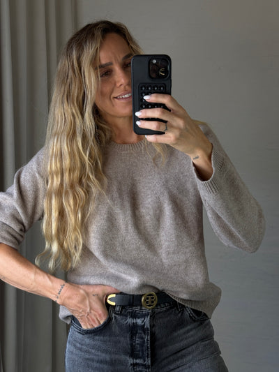 Andcopenhagen - Oversize Cashmere blouse Mocca - 100% cashmere knit - Eleni