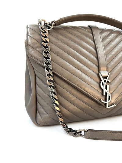 YSL - College quilted - Grey - Secondhand
