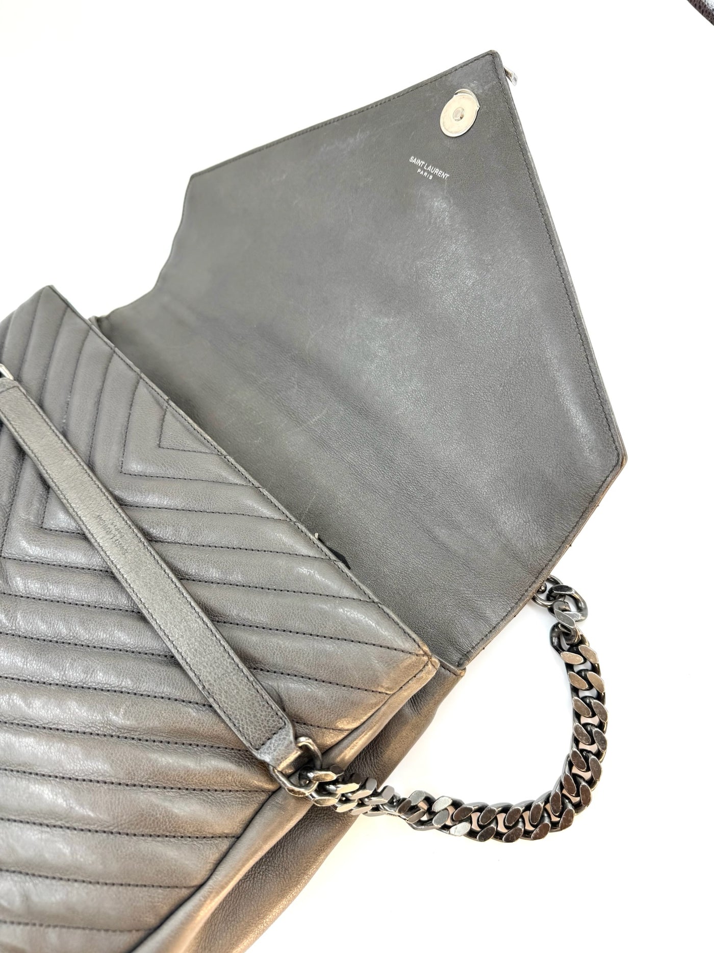 YSL - College quilted - Grey - Secondhand