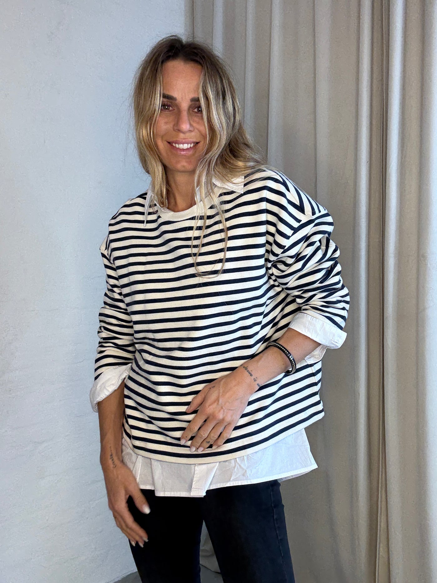 Lollys Laundry - Bluse - Dark Blue - Demi