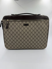 Gucci - GG Supreme Business Bag - Brown - Secondhand