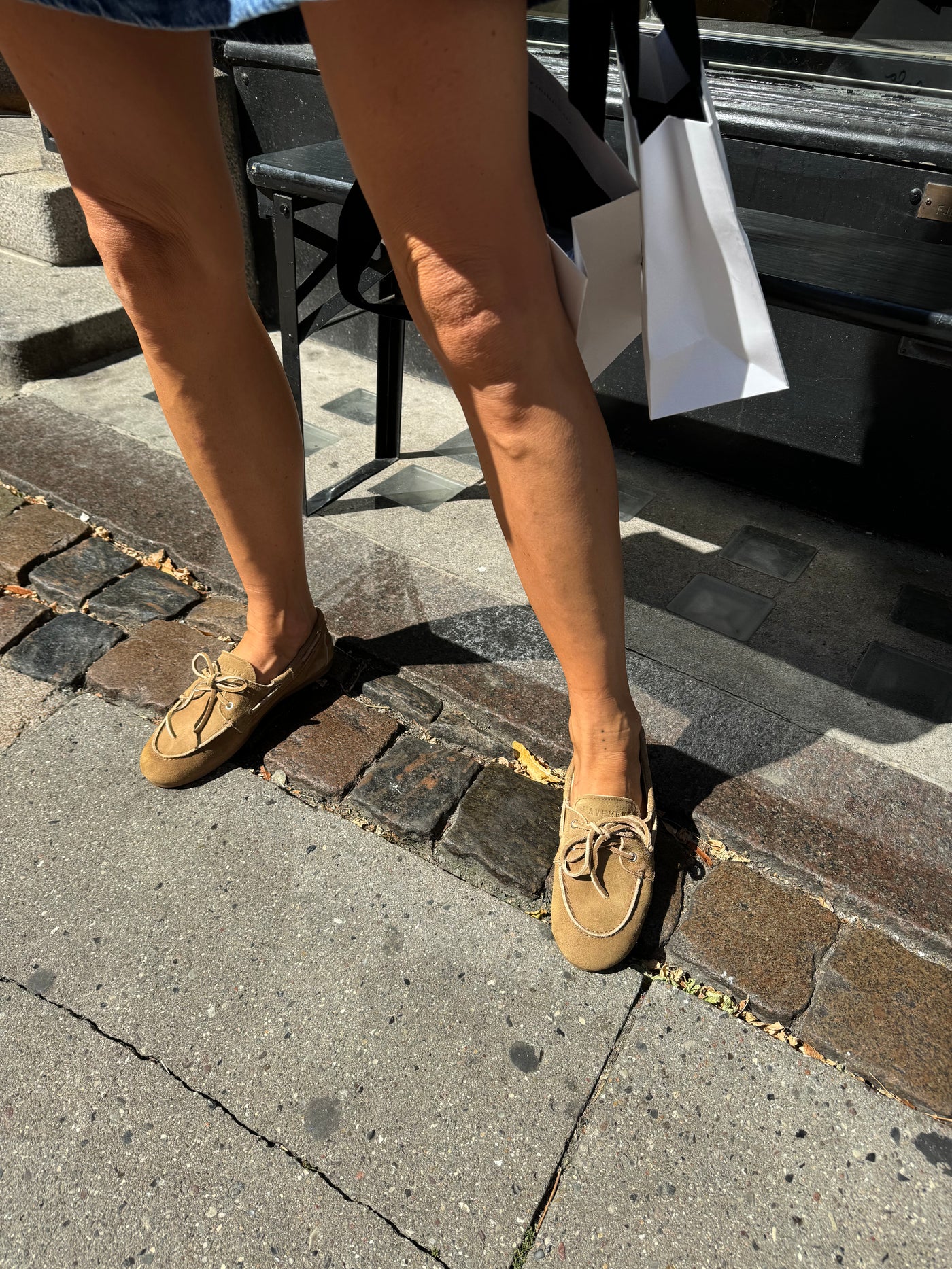 Ballerina Loafers - Taupe Suede - Marin - Pavement 