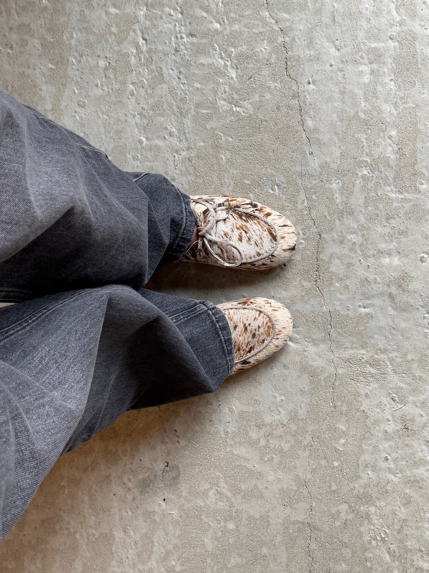 Pavement - Ballerina Loafers - Marin Pony - Beige combo