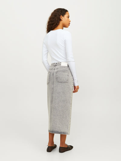 JJXX - Rib langærmet t-shirt - Hvid - Freya