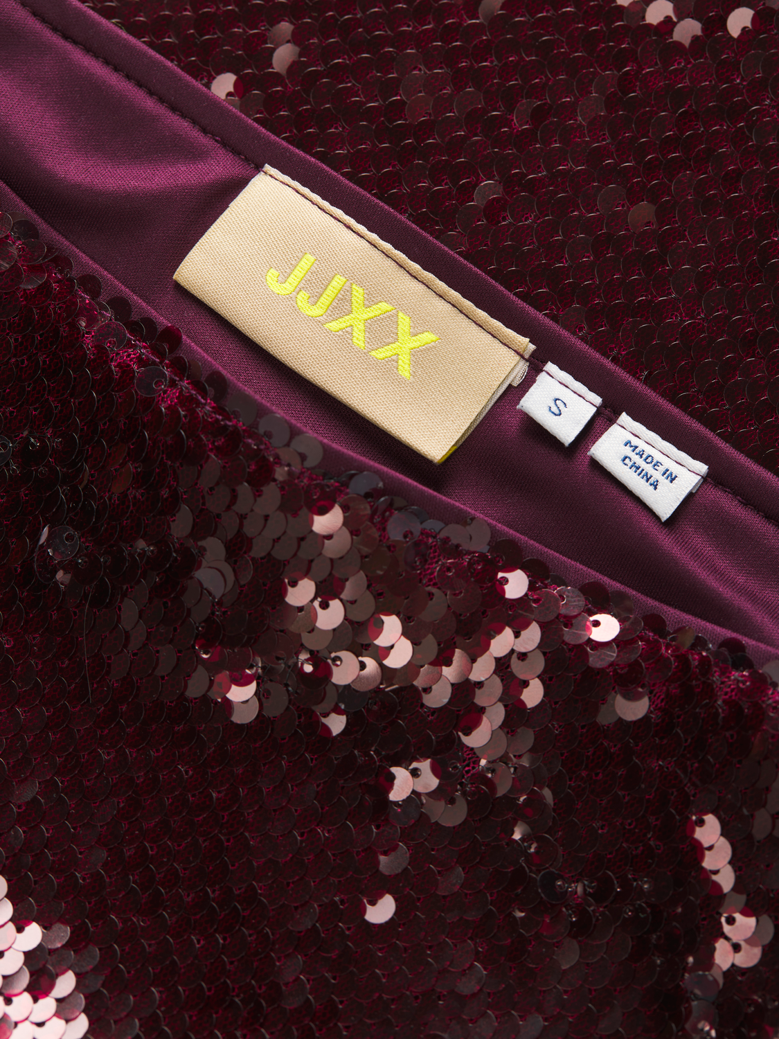 JJXX - Mini skirt - Bordeaux - Sia Tara Sequin